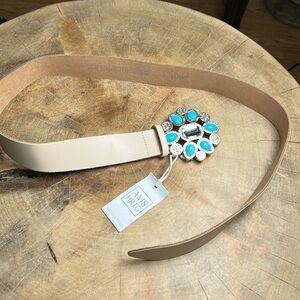 Amsterdam heritage new belt xl cream belt with bling A289